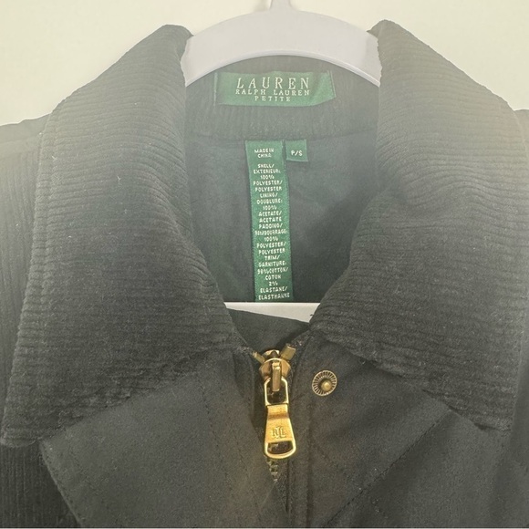 Lauren Ralph Lauren Black Quilted Hunting Field Jacket Petite Small - Picture 4 of 10